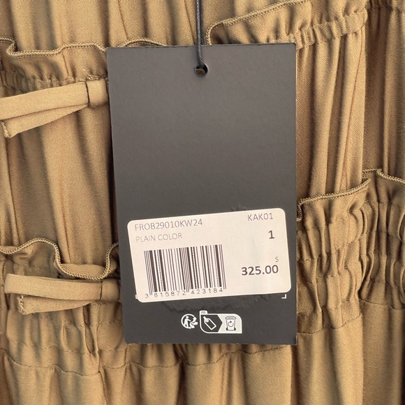 NWT The Kooples Size 1 (small) Long Khaki Dress With Bows - Picture 5 of 7